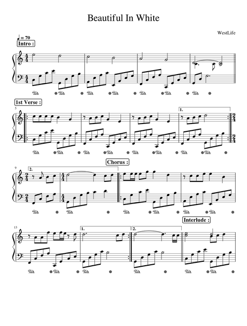 Beautiful In White Piano Cover ( WestLife ) – Westlife Beautiful In White Piano Cover