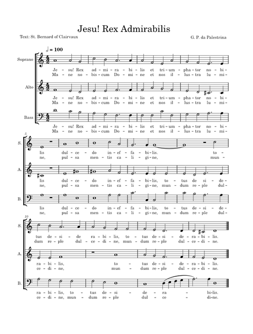 Jesu Rex Admirabilis – Palestrina