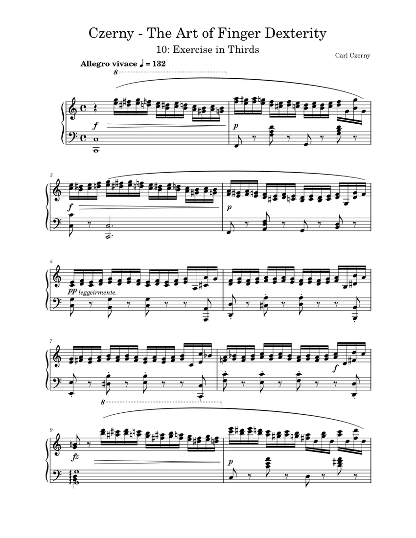 Czerny Op 740 The Art of Finger Dexterity No 10 Sheet music for Piano (Solo)