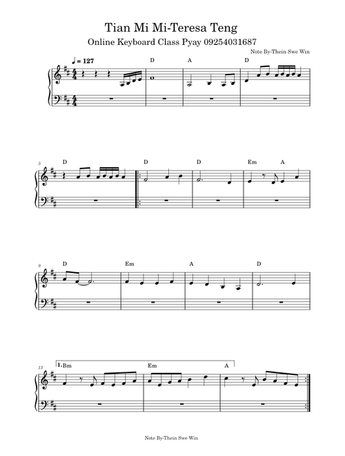 Tian mi mi – Teresa Teng Tian Mi Mi-Teresa Teng