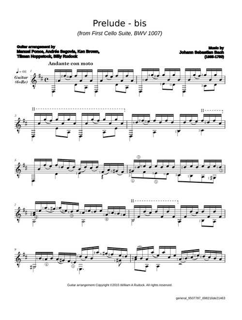 Prelude - bis – Johann Sebastian Bach