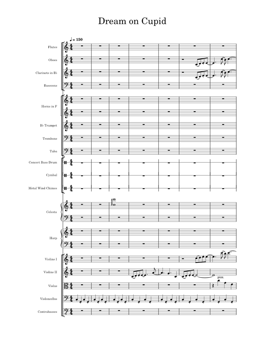 Dream on Cupid Short Film Score Sheet music for Piano, Trombone
