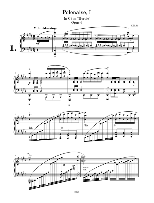 V.M.W - Polinese No.1 Opus 6 In C#m "Heroic"