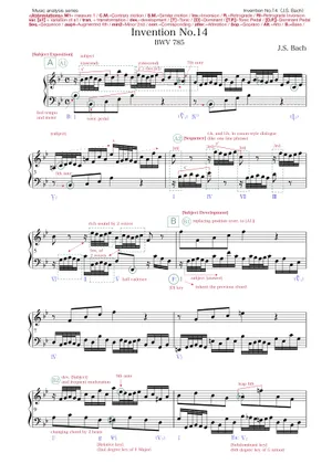 Bach Invention No. 14 Invention No. 14 In B-Flat Major, BWV 785 – Johann Sebastian Bach Sheet ...