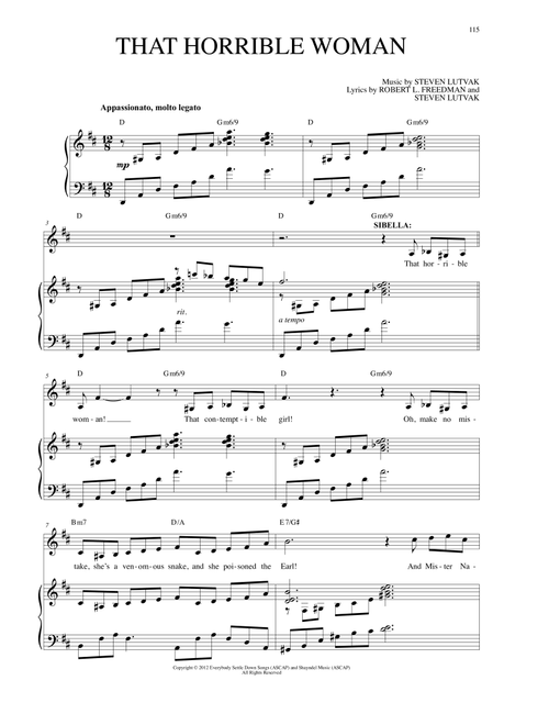 That Horrible Woman - Robert L Freedman, Steven Lutvak (Piano Vocal)