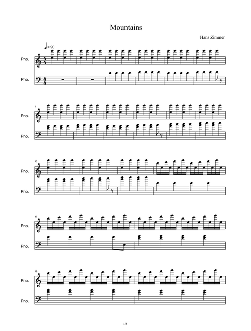 Mountains (Arr. Hans Zimmer) - Ryan Rubin, Alexander Gibson (Piano Solo)