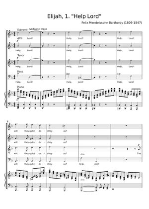 Mendelssohn, Elias Op.70 : Hilf Herr! Sheet Music for Piano
