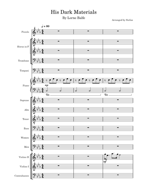 His Dark Materials – Lorne Balfe (arrangement)