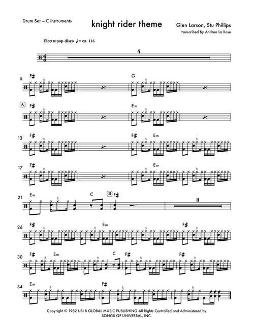 Knight Rider Theme (Arr. Andrea La Rose) - Session Musicians (Concert Band: Flex-Band)