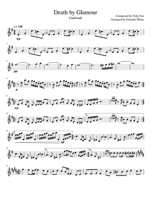 Death by Glamour - Violin Solo