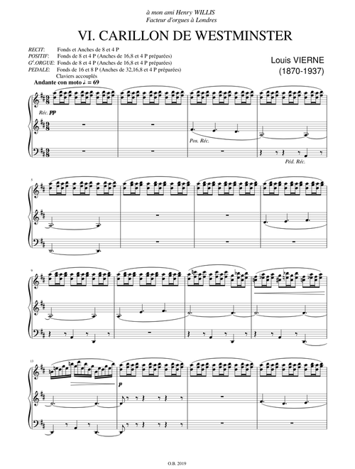 Louis Vierne - Carillon de Westminster