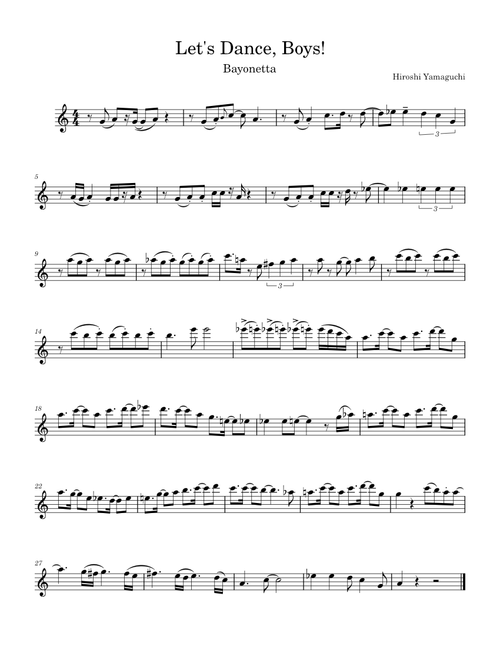 Lets Dance Boys – Hiroshi Yamaguchi Alto Sax Solo