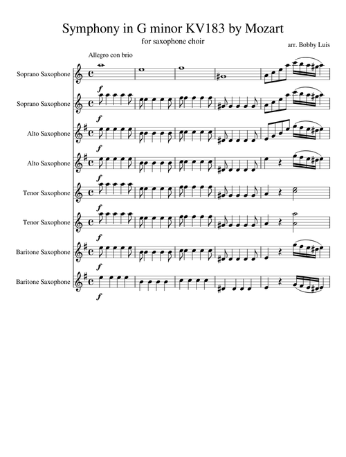 Symphony in G minor KV183 by Mozart