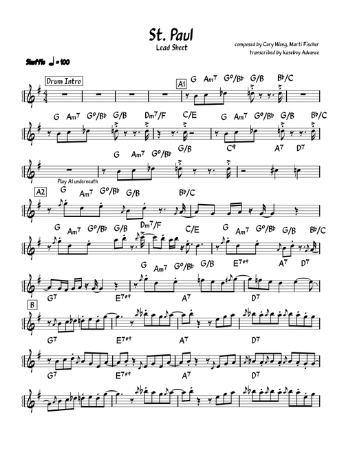 St. Paul – Cory Wong St. Paul - Cory Wong (Lead Sheet)