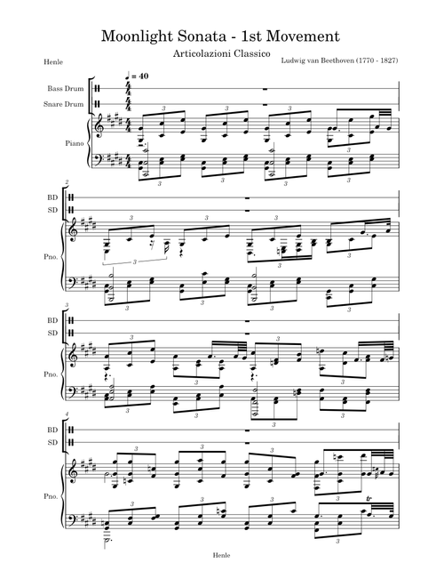 Moonlight Sonata  - Movement No.1