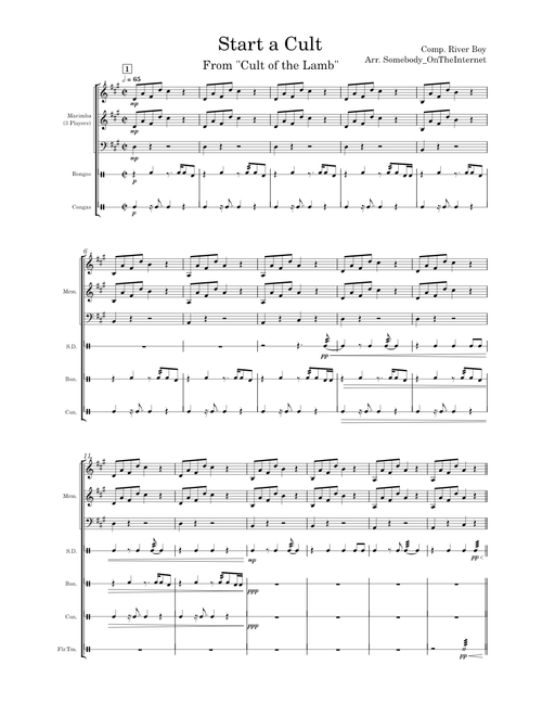 Start a Cult – River Boy (From "Cult of the Lamb") (Percussion Ensemble)