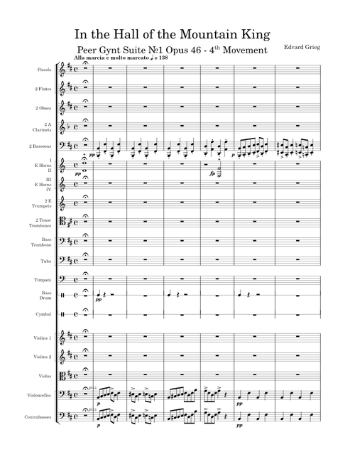 In the Hall of the Mountain King, Peer Gynt Suite №1 (Fourth Movement) Op.46 by Edvard Grieg
