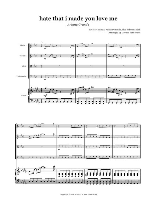 Hate That I Made You Love Me (Arr. Glauco Fernandes) - Ariana Grande, Martin Max, Ilya Salmanzadeh (String Ensemble)