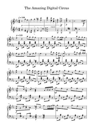 The Amazing Digital Circus – Gooseworx - Main Theme Sheet Music for ...