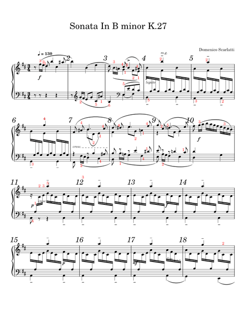 Sonata in B Minor K.27