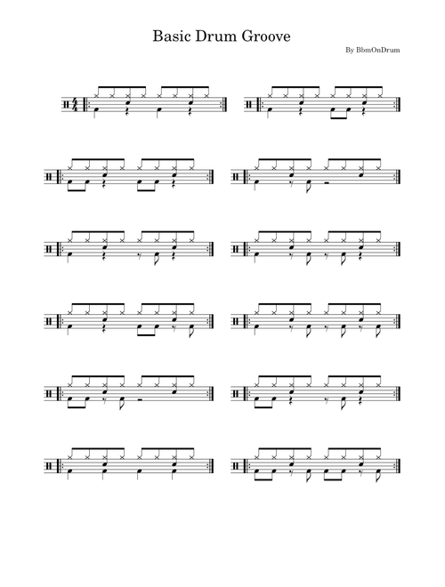 Basic Drum Groove – bbmondrum
