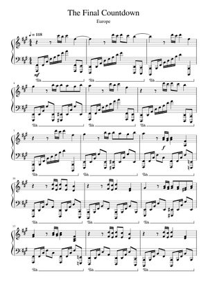 The Final Countdown - Europe Sheet Music and Tab for Guitar (Solo ...