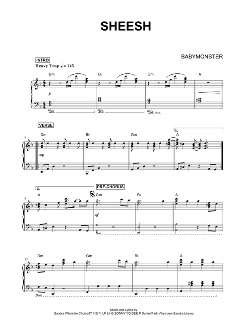 SHEESH - BABYMONSTER (Piano)