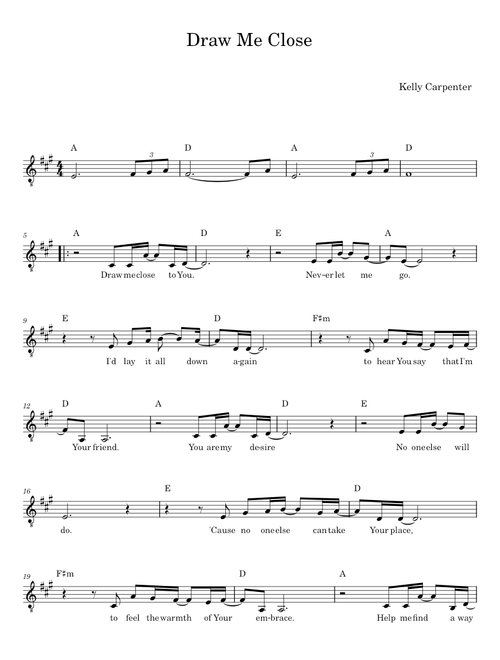 Draw Me Close to You - Kelly Carpenter