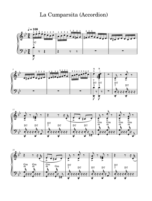 La Cumparsita  Accordion