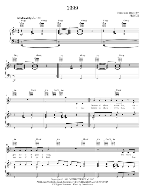 1999 - Prince (Piano-Vocal-Guitar)