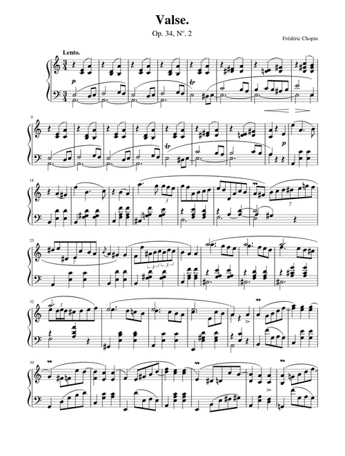 Chopin - Waltz in A minor, Op. 34 No. 2