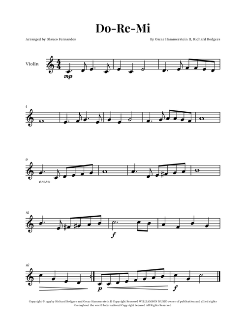 Do-Re-Mi (Arr. Glauco Fernandes) - Various Artists (Violin Solo)