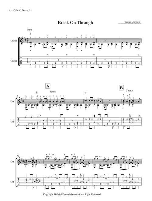 Break On Through (Arr. Gabriel Deutsch) - Chris Chameloen (Solo Guitar)