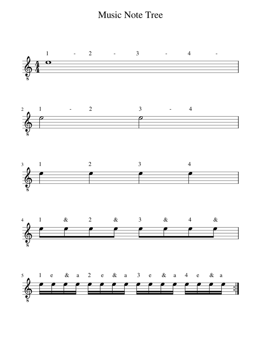 Music_Note_Tree Sheet music for Guitar (Solo) | Musescore.com