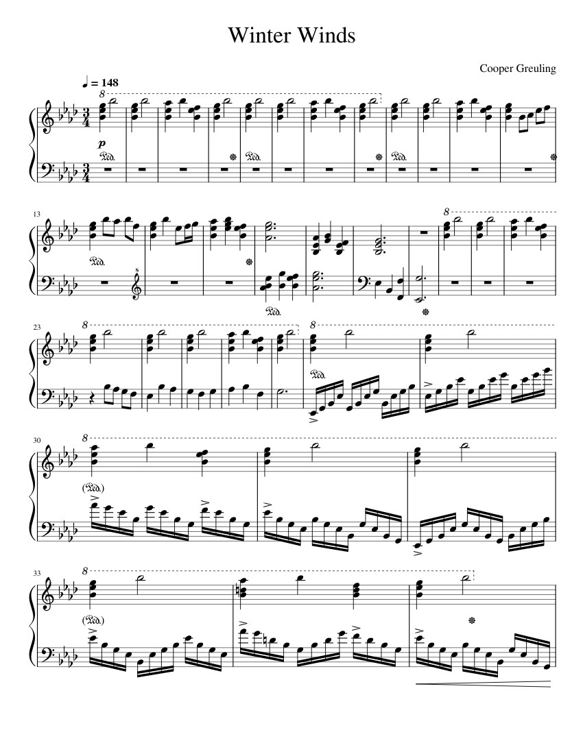 Winter Winds Sheet music for Piano (Solo)