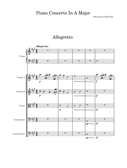 Piano Concerto In A Major