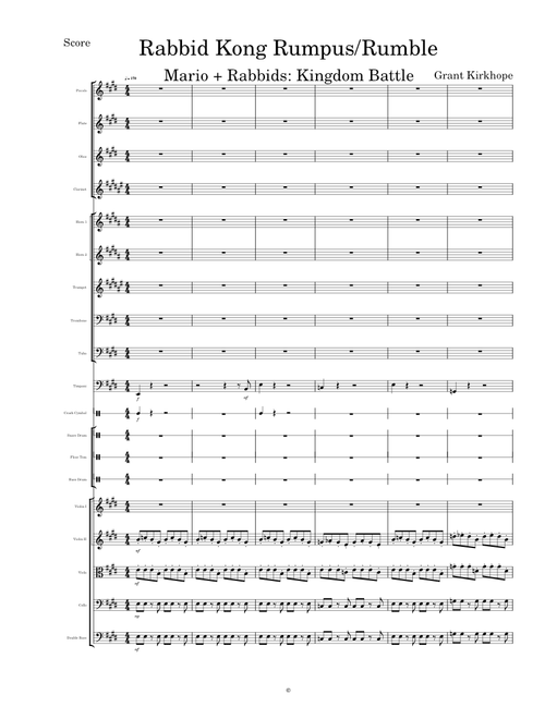 Rabbid Kong Rumpus/Rumble (Mario + Rabbids: Kingdom Battle) - Transcribed Score