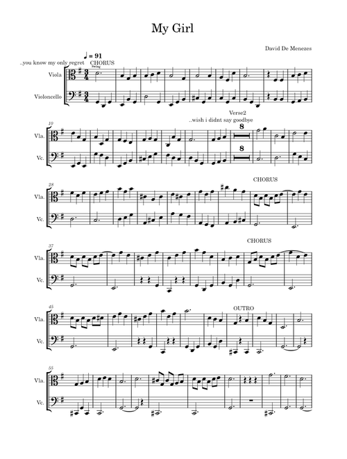 My Girl Viola + Cello