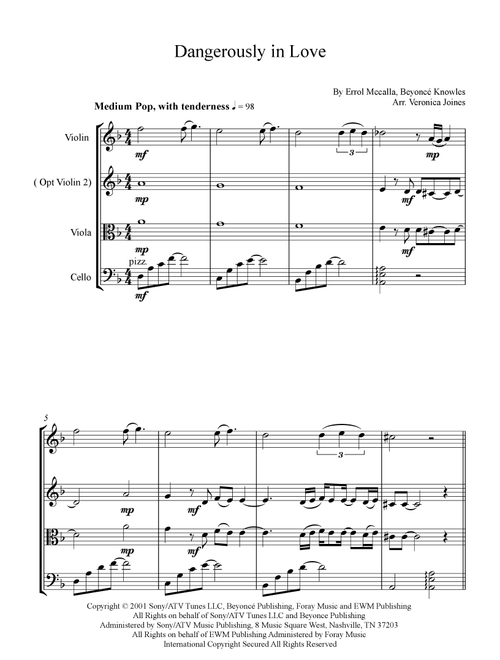 Dangerously In Love (Arr. Veronica Joines) - Beyonce (String Ensemble)