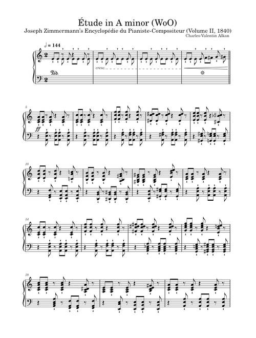 Etude in A minor, WoO – Charles-Valentin Alkan