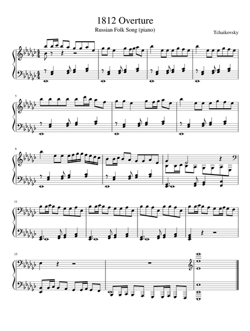 1812 Overture Russian Folk Song