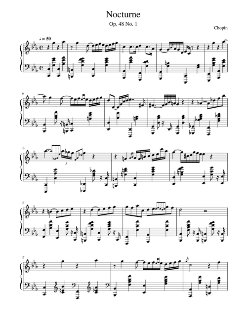 Nocturne Op 48 No 1