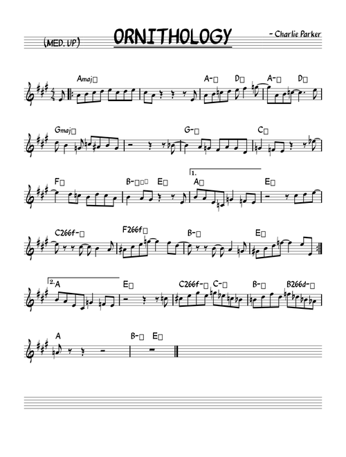 Ornithology – Charlie Parker