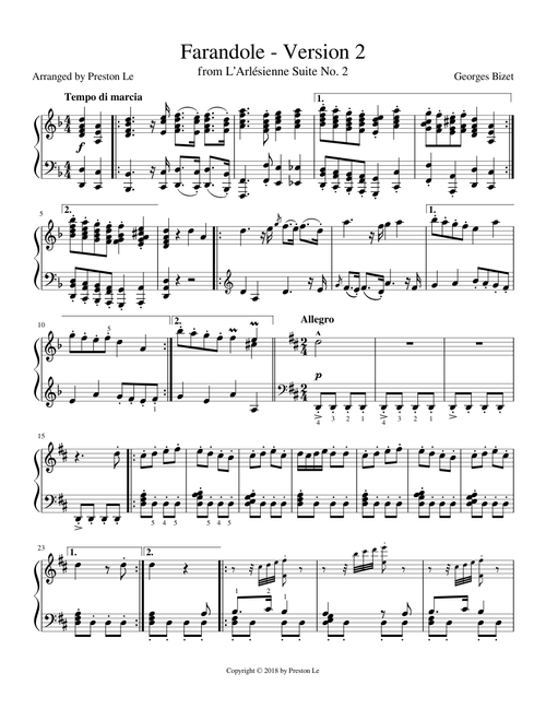 Farandole (Piano Solo) - Version 2