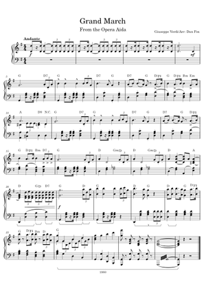 Grand March (from Aida) – Giuseppe Verdi Sheet Music for Piano