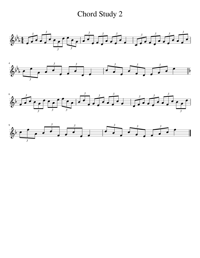 Chord Study 2 Sheet music for Piano (Solo) Easy | Musescore.com Chord Study 2 Sheet music for Piano (Solo) Easy | Musescore.com