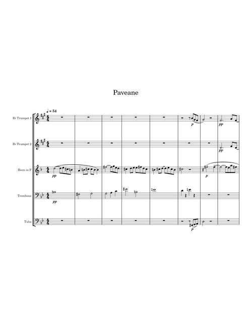 Pavane pour une infante defunte pavane for a dead princess – Maurice Ravel Pavane for Brass quintet