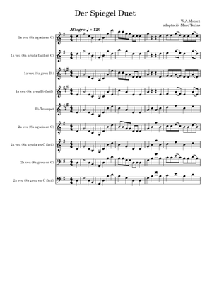 Der Spiegel - The mirror - attribué à W.A.Mozart Sheet Music for