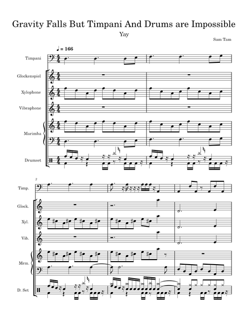 Gravity Falls Theme – Brad Breeck Gravity Falls Percussion Cover