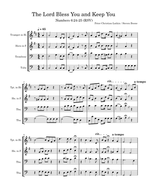 The Lord Bless You and Keep You –Peter Christian Lutkin